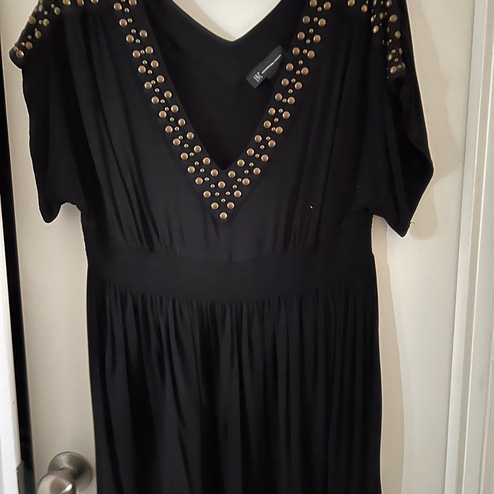 Black beaded tunic top